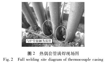 熱電偶套管滿焊現(xiàn)場(chǎng)圖示